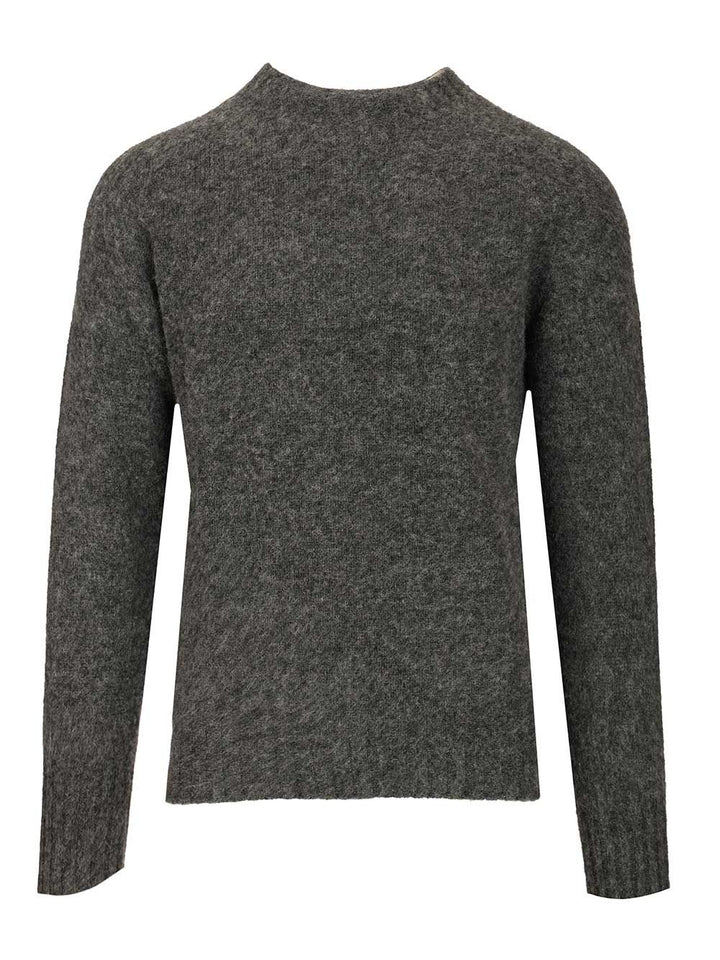 Howlin' Shetland Wool Crew Neck Knitwear - Grey | 2b495d416ef232b7c358a118516d6e7a75a25085