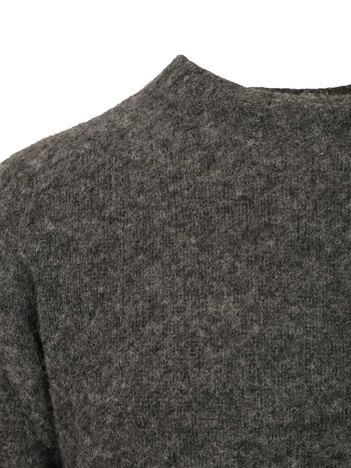 Howlin' Shetland Wool Crew Neck Knitwear - Grey | 1dc06c1defb345fd56a0470f3b55fa4d04145cca