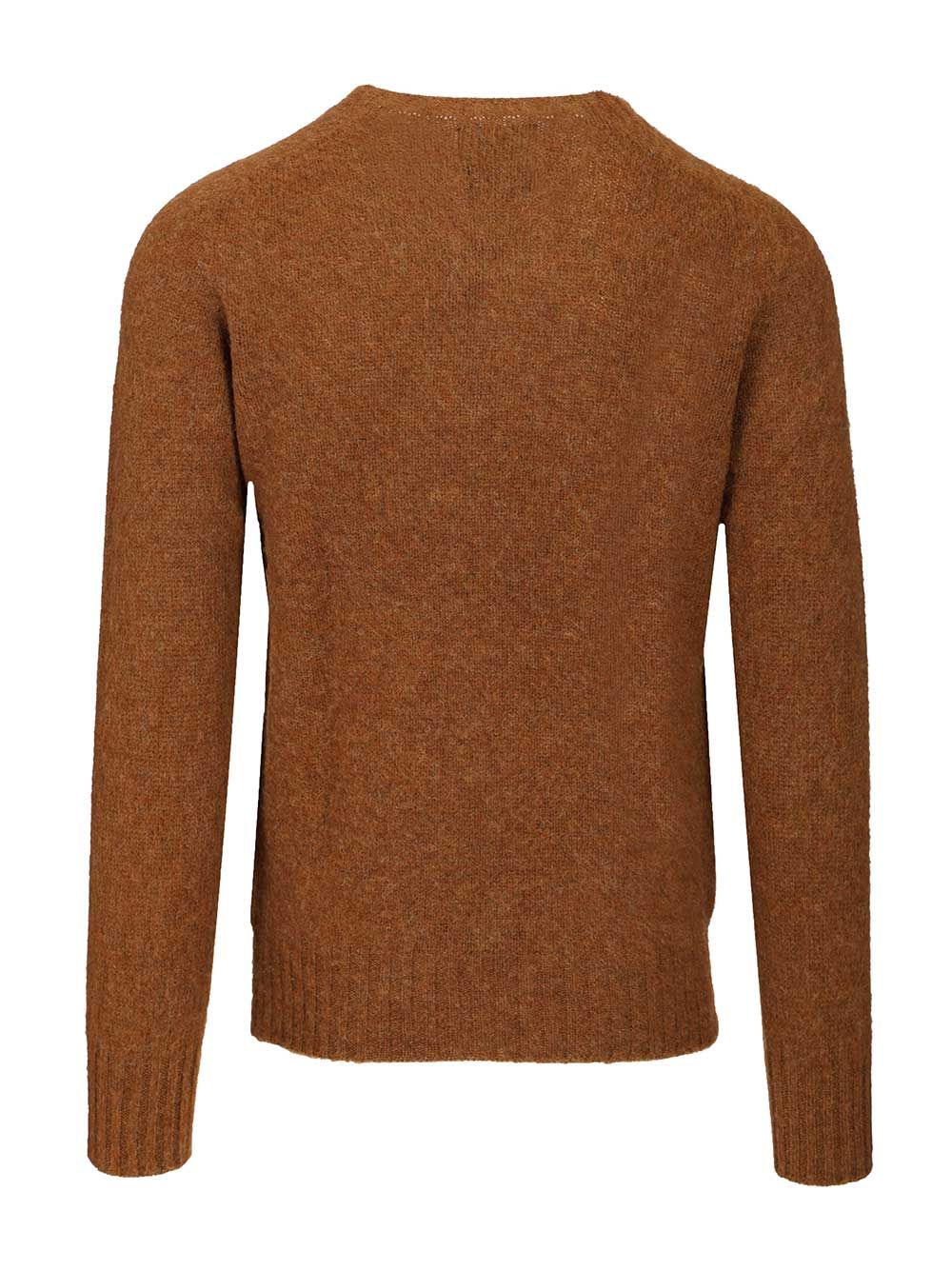 Howlin' Shetland Wool Crew Neck Knitwear - Brown | 3140864b05cc50fb570296ad1203f04b634548f2