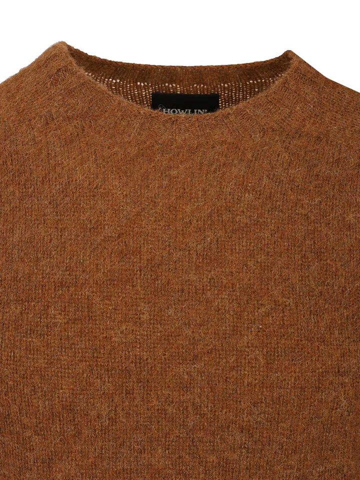Howlin' Shetland Wool Crew Neck Knitwear - Brown | 386a5059be32d6567932ee00bc83d9e990b1df1a