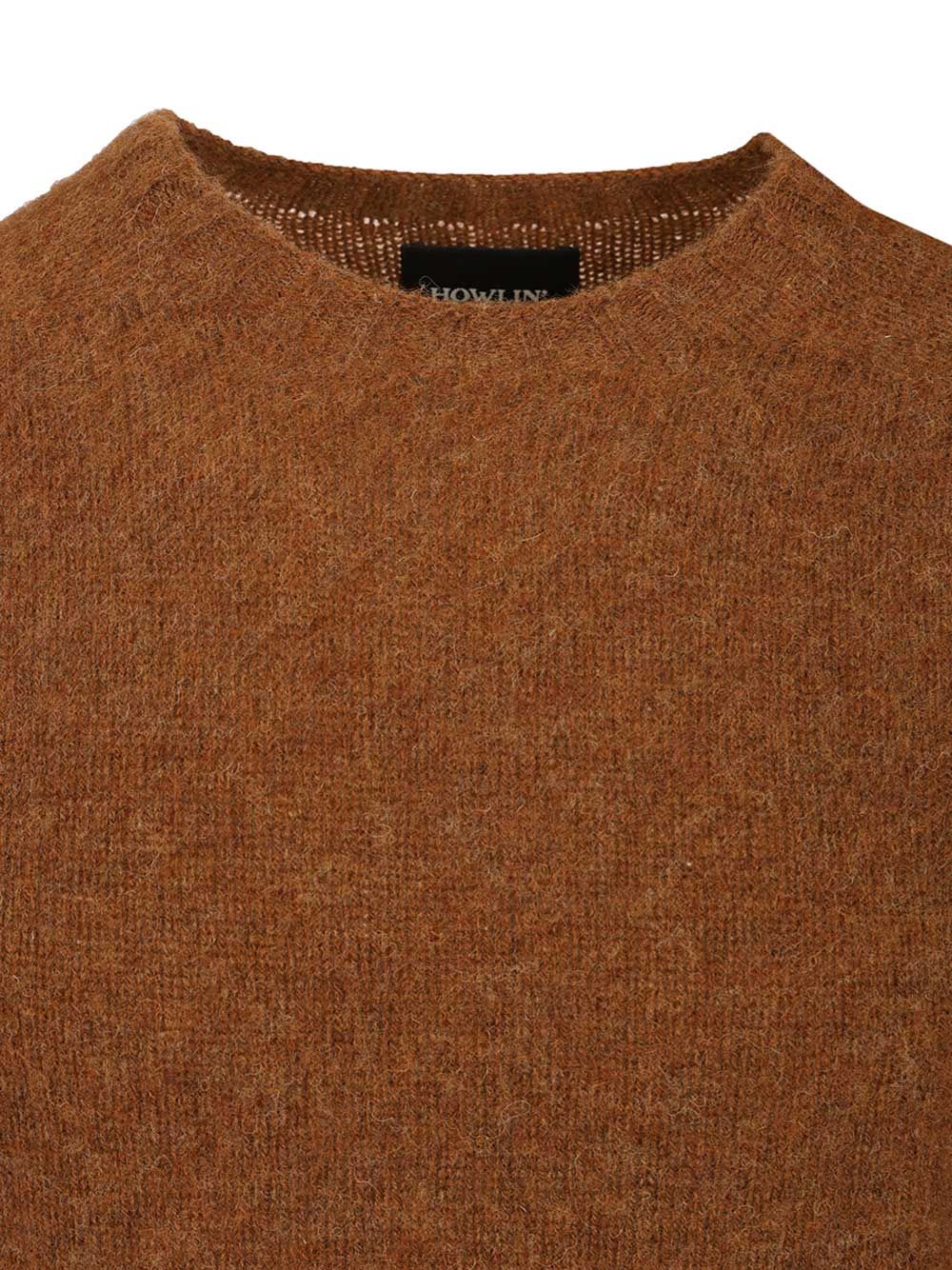 Howlin' Shetland Wool Crew Neck Knitwear - Brown | a5979b08889ed874fb9c696328ba9f200f449b23