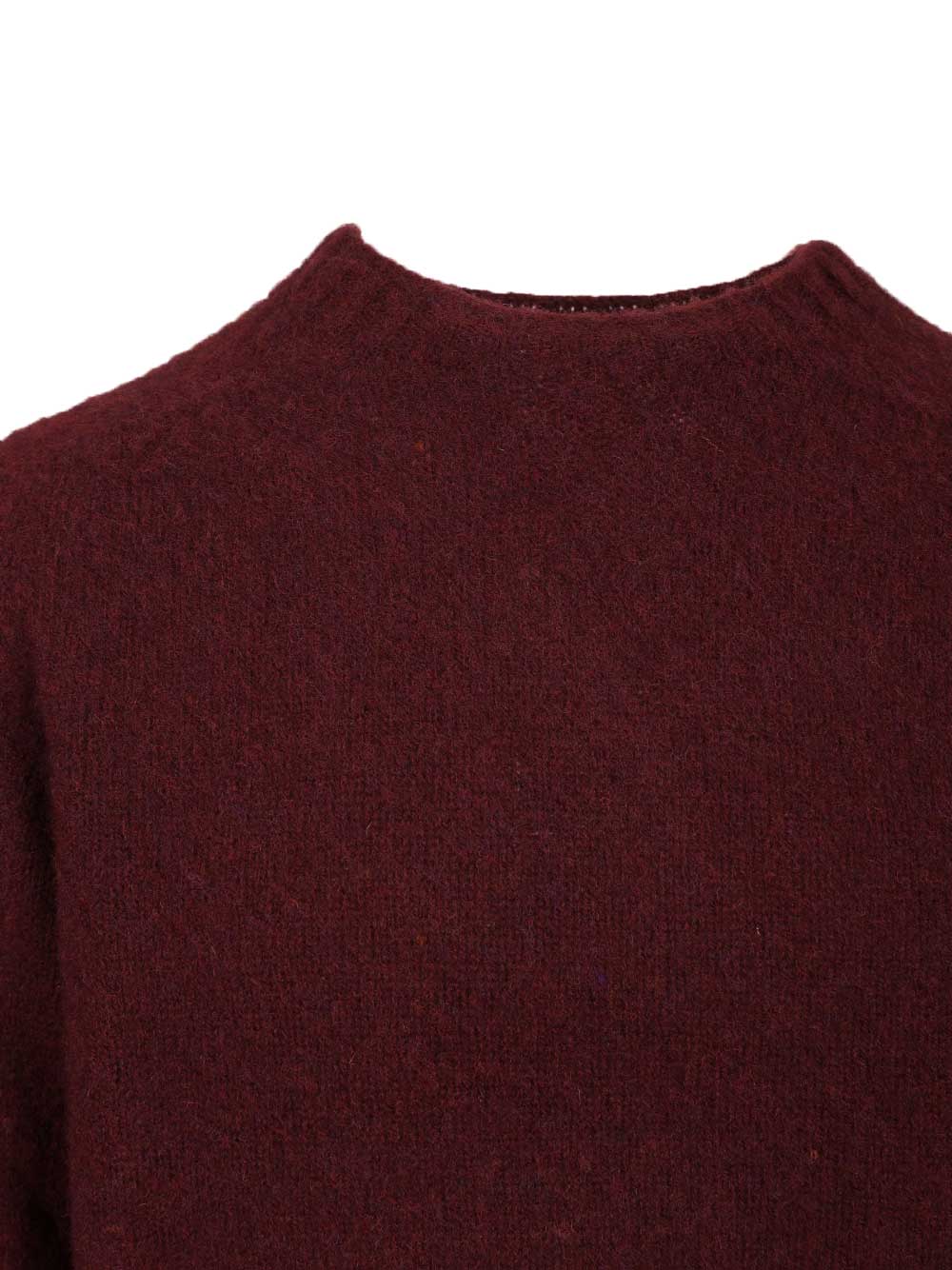 Howlin' Shetland Wool Crew Neck Knitwear - Bordeaux | 3a5ea9ad27a947c7a441d8e739b216962351e33f