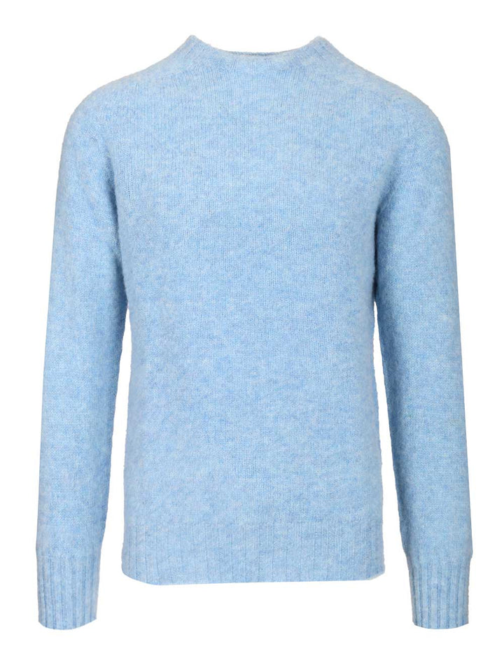 Howlin' Shetland Wool Crew Neck Knitwear - Light blue | 86fae3e4333a0c25db45dad065b6369db84ec9ef