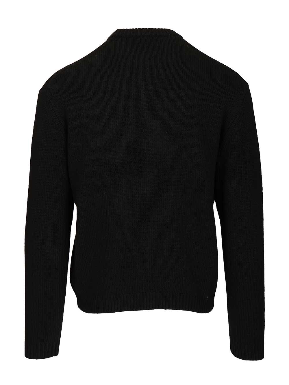 Maison KitsunÉ Merino Wool Sweater Knitwear - Black | c400ceb1656098735adfd273a8183bcb136a4b4f