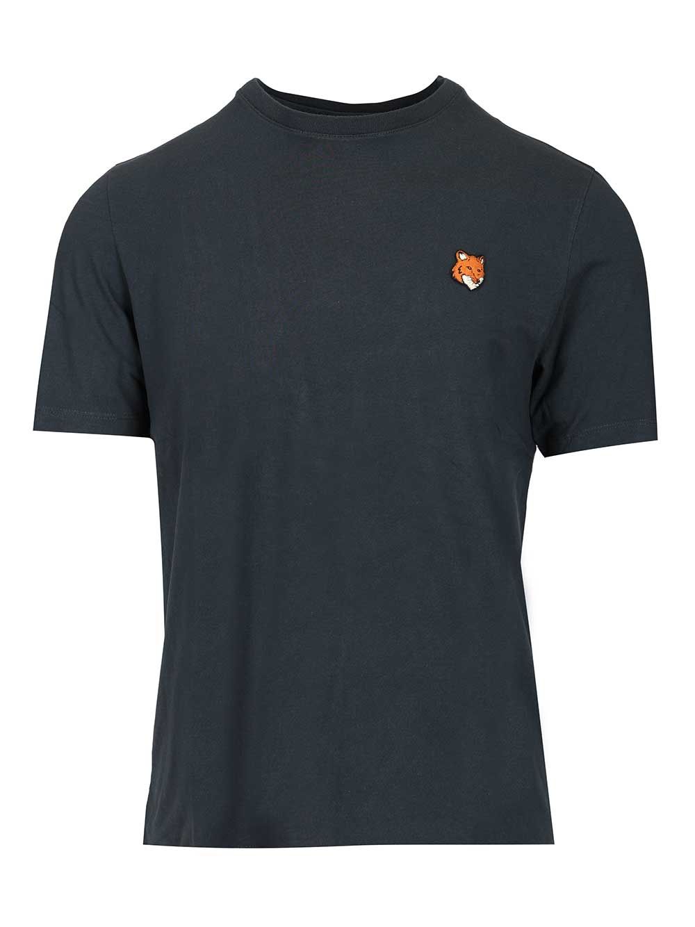 Maison KitsunÉ With Fox Head Embroidery T-Shirt - Black | 32c7ffa89e774a240c319373a347fa1bc779313d