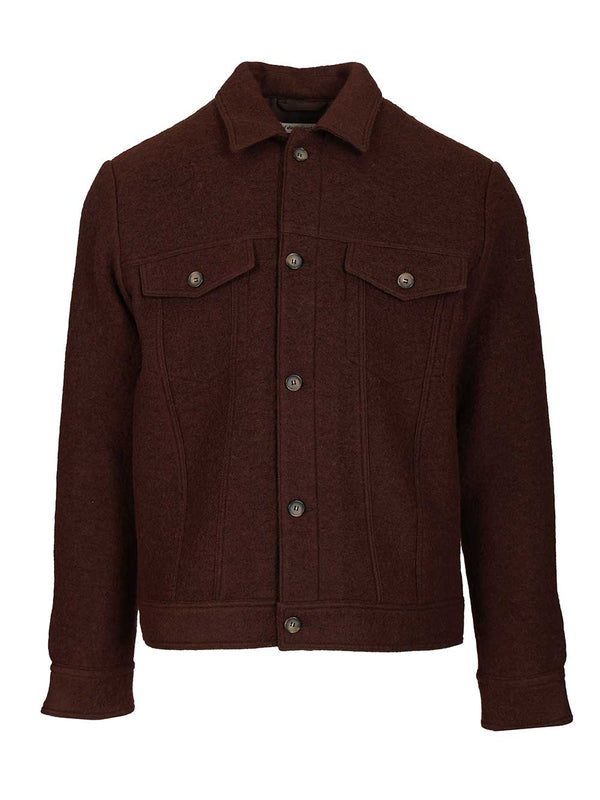 Boiled Wool Bomber Jacket Grey