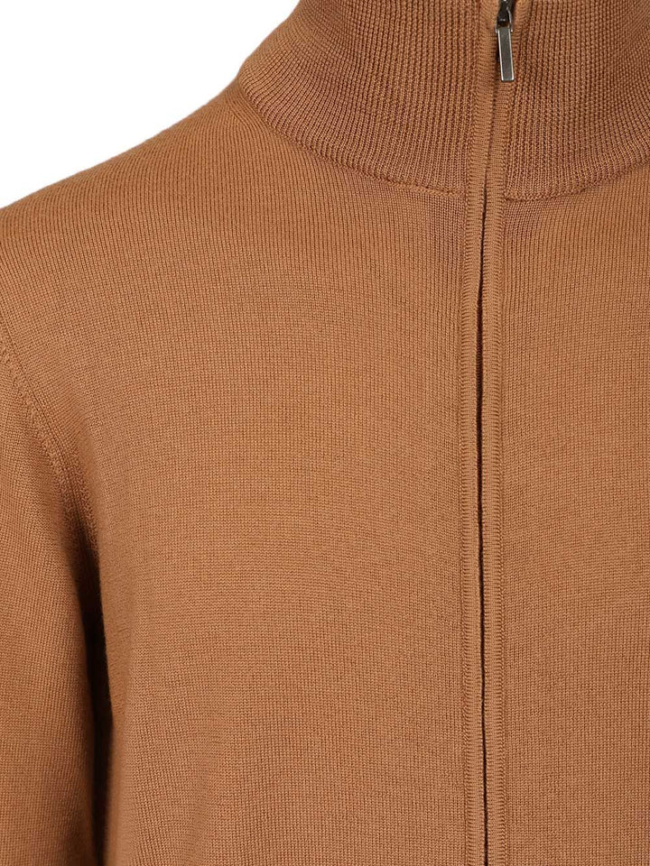 Al Duca D'Aosta Zip-Up Cardigan Knitwear - Brown | 85e07ec56aeb71ea118f2dc1e2ba6e94e487187c