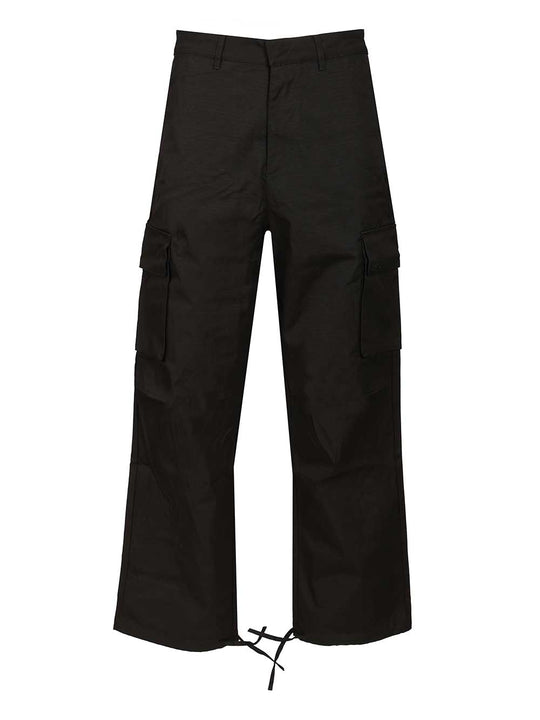 Waxed Ripstop Trousers Black