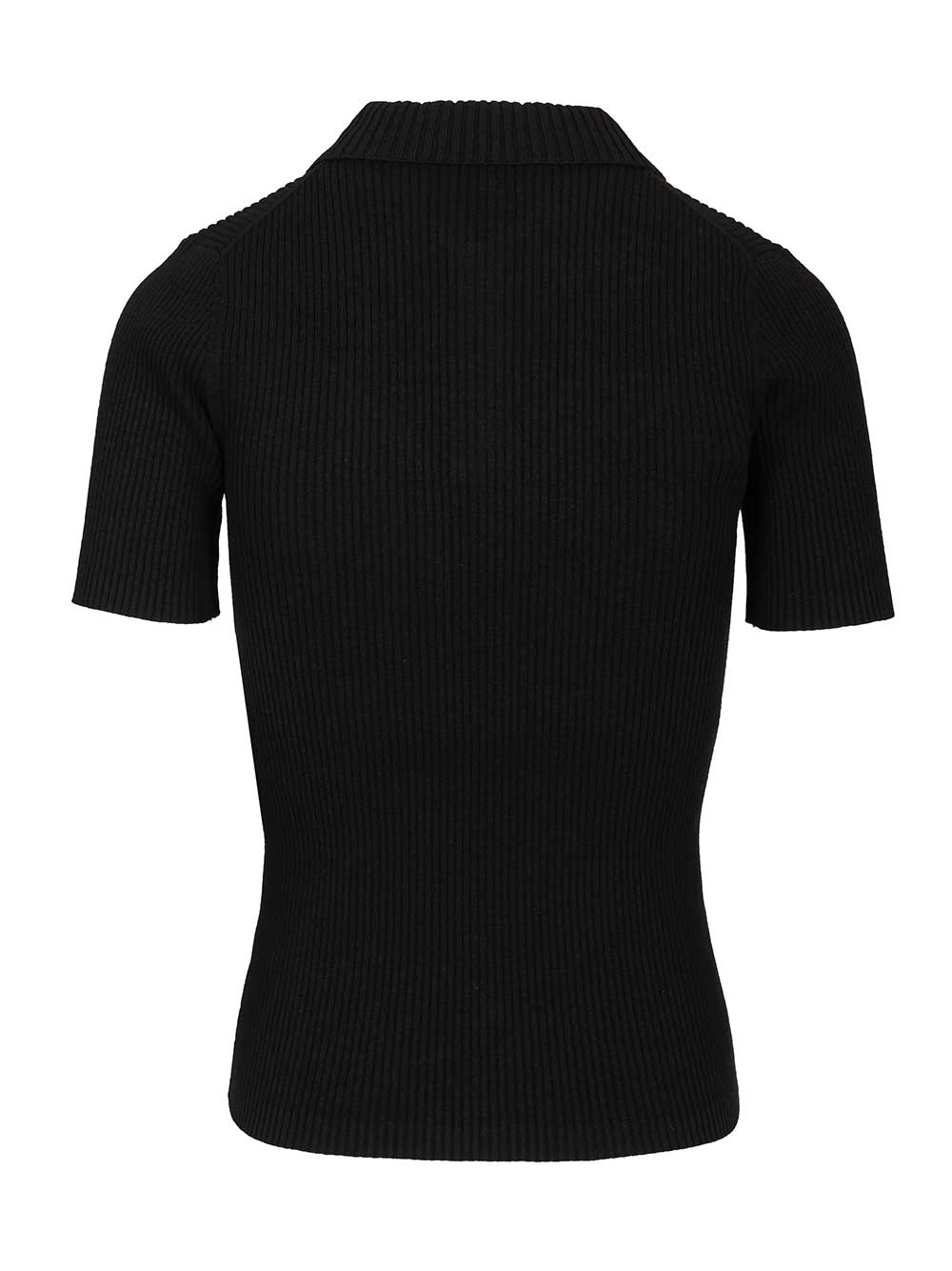 Maison KitsunÉ Wool And Cotton Polo shirt - Black | fbb65dde23746fcde28419b21a51a88d4b6d646a