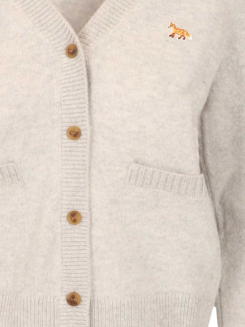 Maison KitsunÉ Baby Fox Knitwear - Grey | 5bc0829c29e2f4f3a152f1d3dec2d7db7c7cc21b