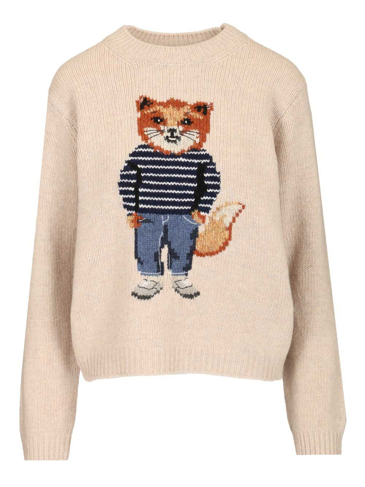 Maison KitsunÉ Merino Wool Sweater Knitwear - White | 6530b0df1237b282147f2290c9c43021e2356929