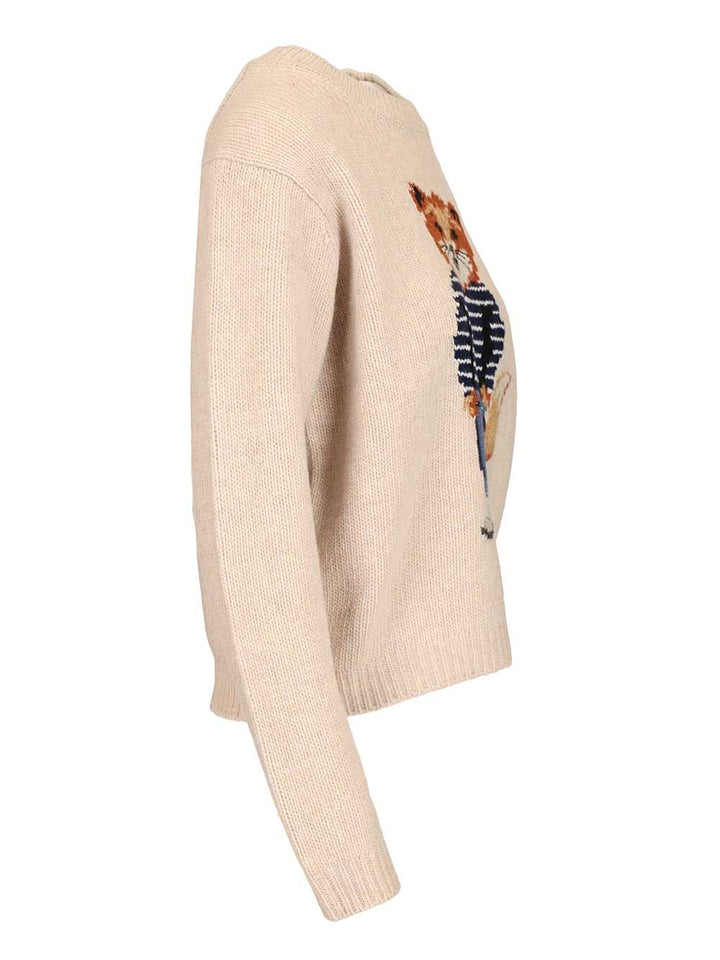 Maison KitsunÉ Merino Wool Sweater Knitwear - White | f2ee8460c56583950e62c12a9f1f871f0e3c36b5