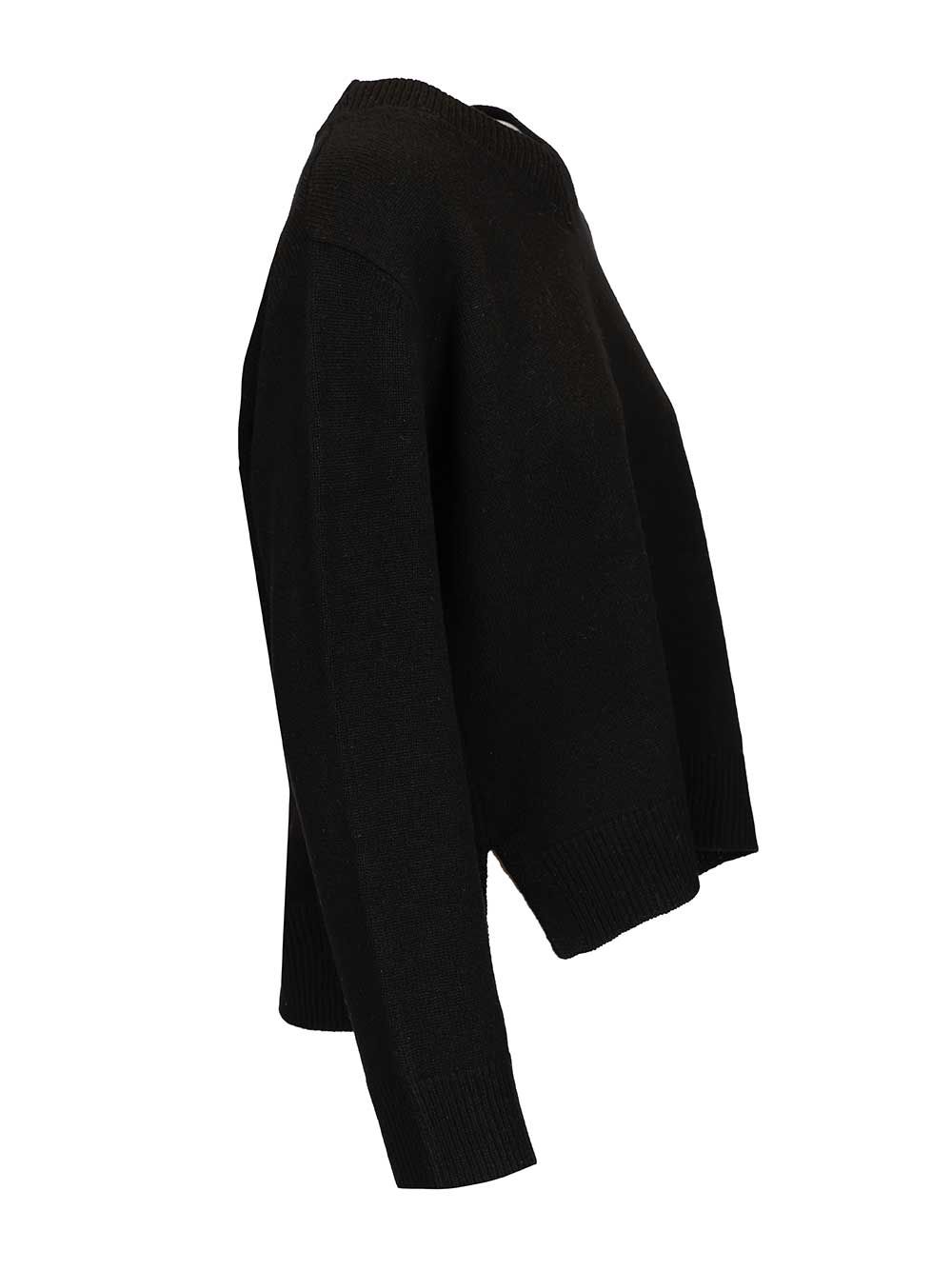 Maison KitsunÉ Merino Wool Sweater Knitwear - Black | 4787bd1528fe7236b99890c911fb825e3af1ceb7