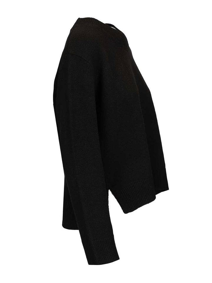Maison KitsunÉ Merino Wool Sweater Knitwear - Black | 4787bd1528fe7236b99890c911fb825e3af1ceb7
