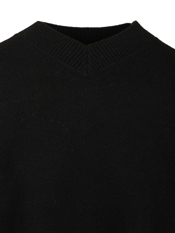 Maison KitsunÉ Merino Wool Sweater Knitwear - Black | 35ccc09e4ca0a589207fbc2b927fdb3bccd4ce1d