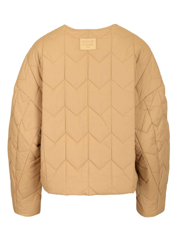 Maison KitsunÉ Quilted Jacket Knitwear - Brown | 87006afe868caef4391ba58c2ed4decc10606c21