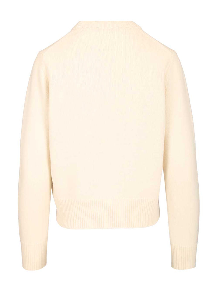 Maison KitsunÉ Merino Wool Sweater Knitwear - Beige | d02bd2237cafaa2d694800e6b7d86503e490291b