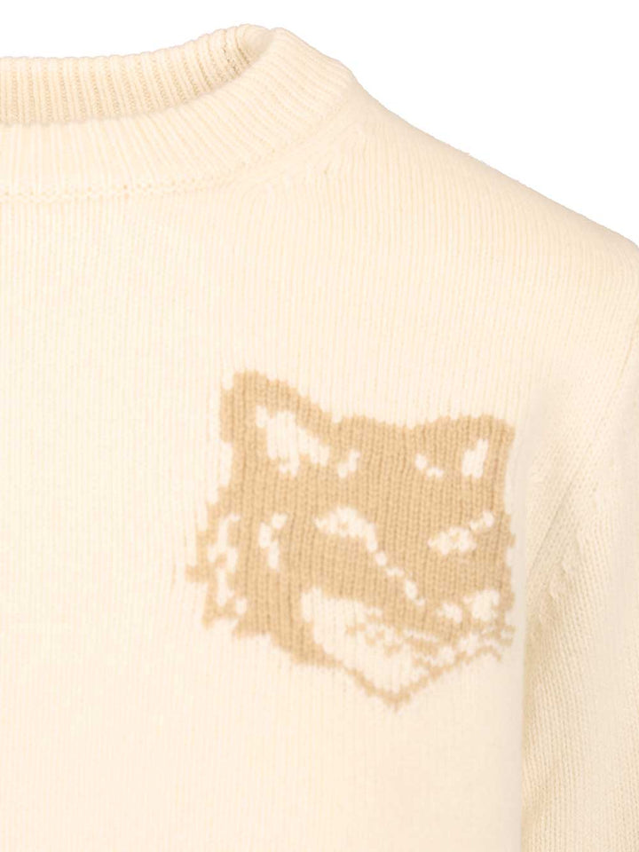 Maison KitsunÉ Merino Wool Sweater Knitwear - Beige | 0462b86d4edd21d2fc8e54c7a9f399f54184837b