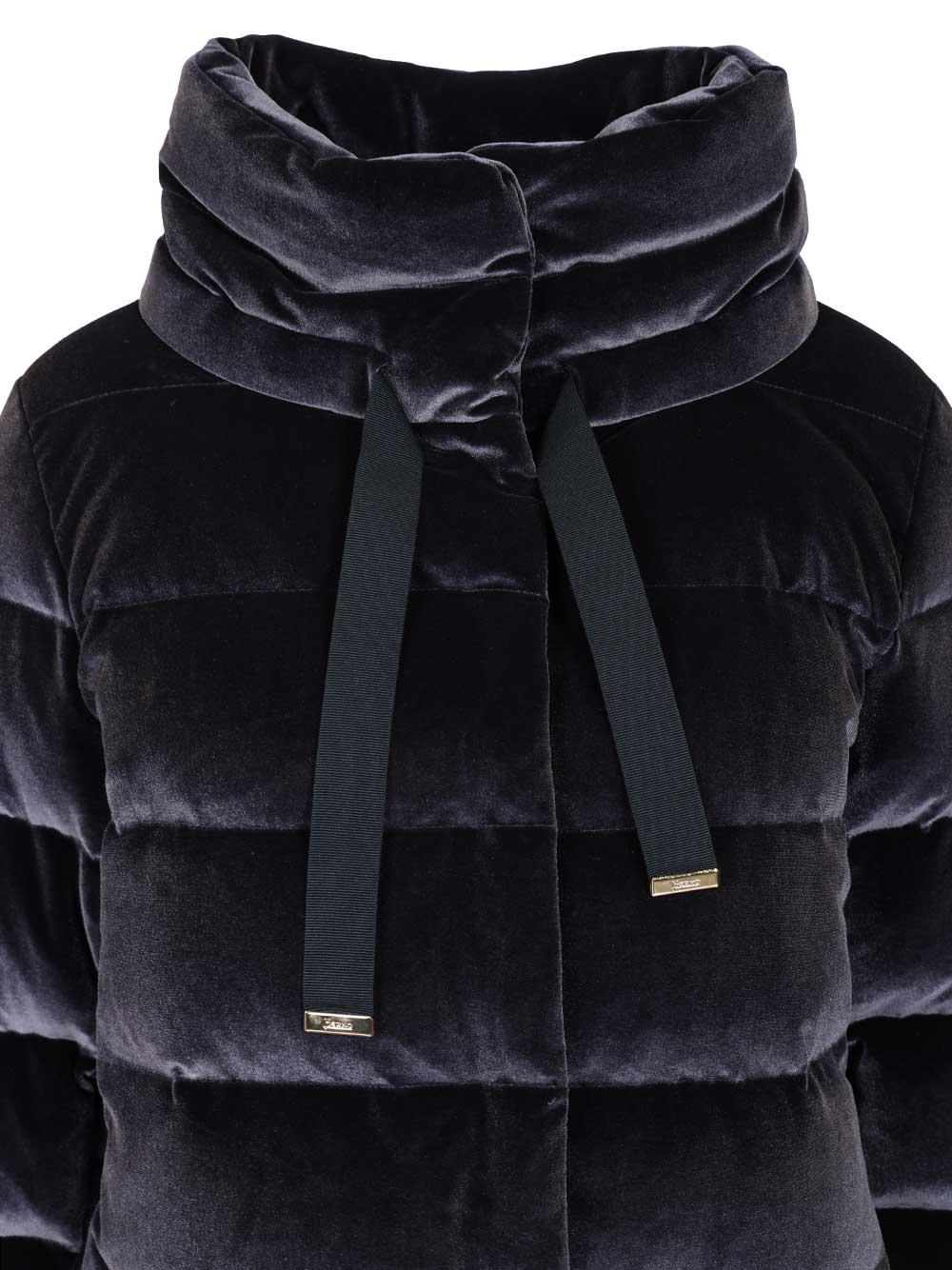 Herno Smooth Velvet Down Jacket Coats - Blue | 828aa0e631d091d7eb9968269f6865427da8fd37