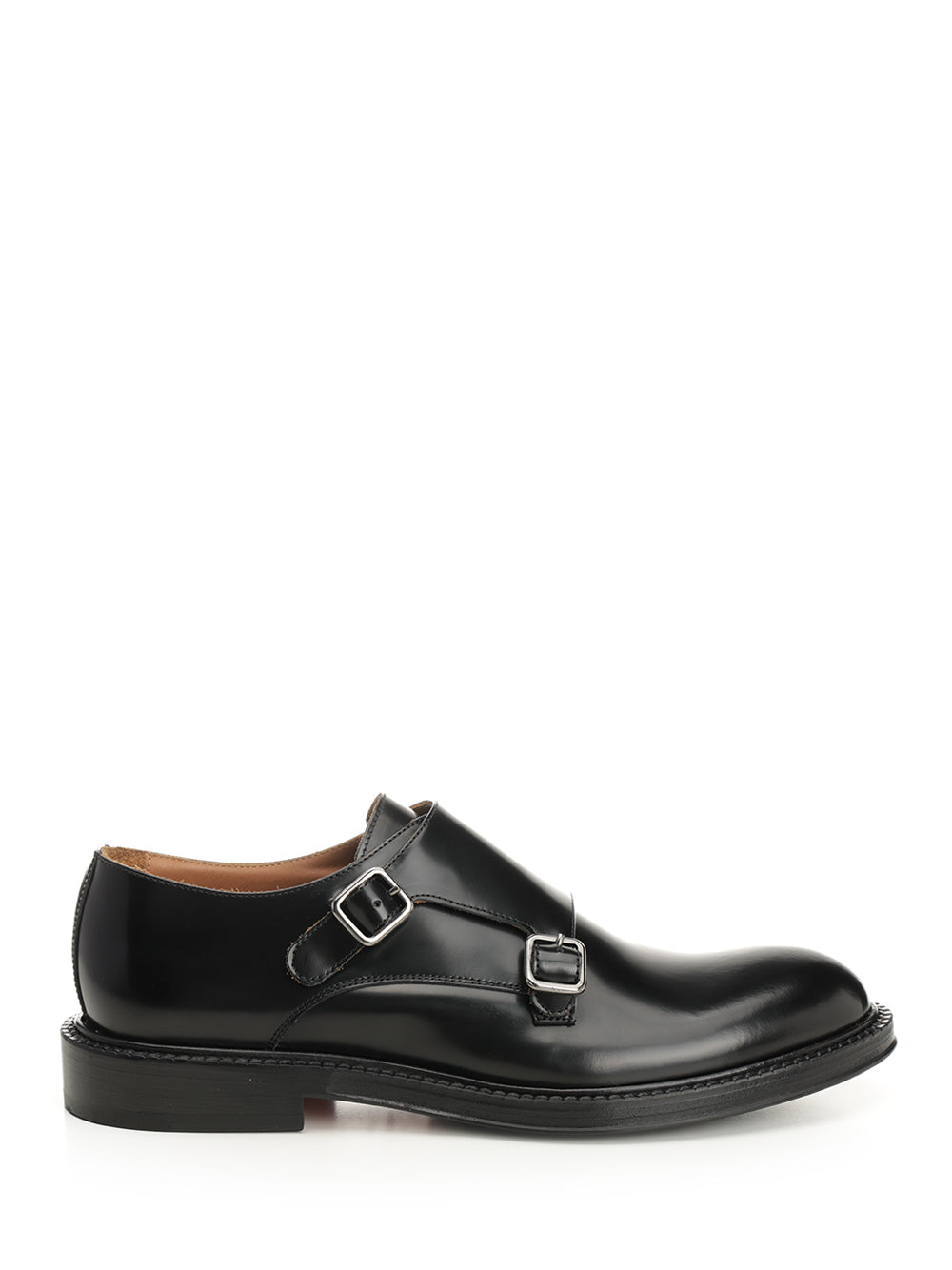 Corvari Black Brushed Leather Double Monk Loafers - Black | be936c24658866510a8e026d37e53a54b23c761f