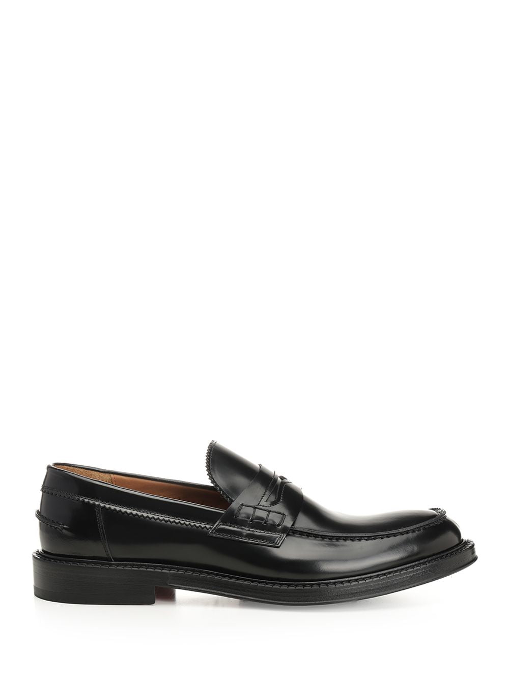 Corvari Black Brushed Leather Penny Loafer Loafers - Black | 2922aa3c9806dd776e489f943efc2fbb43e8f0c7