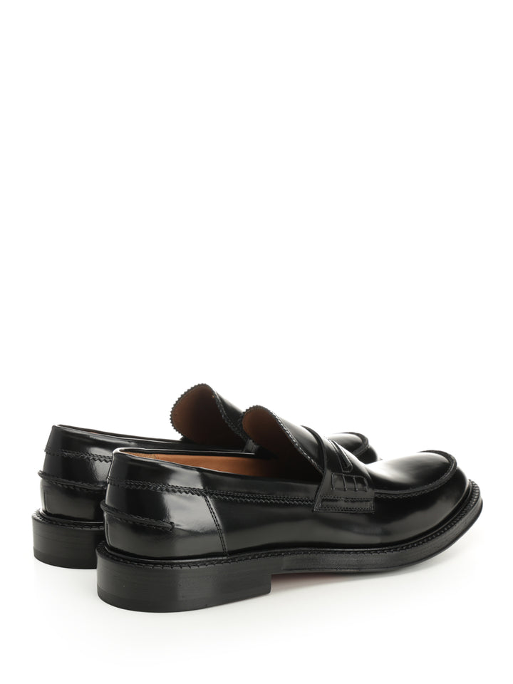 Corvari Black Brushed Leather Penny Loafer Loafers - Black | 2d253d8893988e60108b835ded96594838b514bc