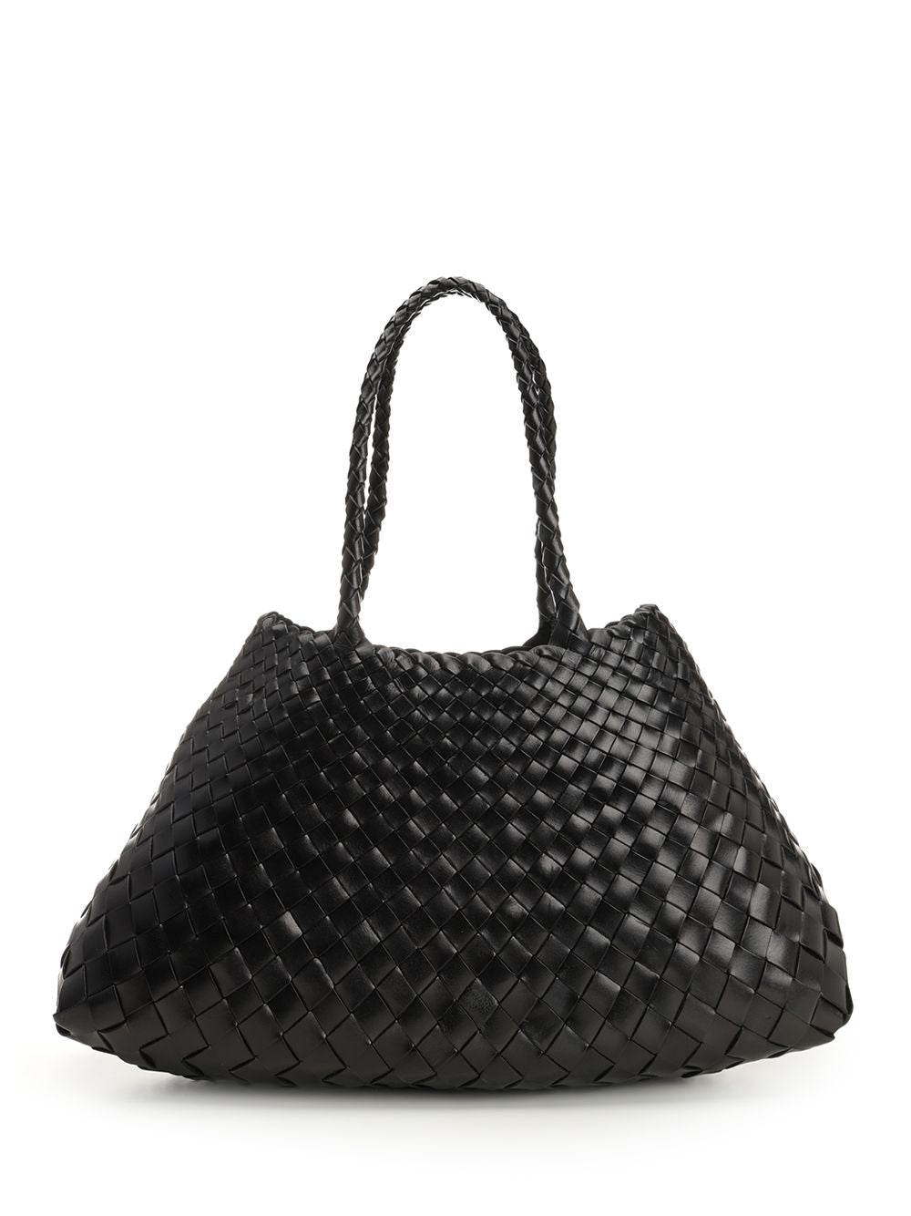 Dragon Diffusion Santa Croce Big Woven Leather Tote Bag Shoulder Bags - Black | a7dd428b47908233ef8d92f8f5b556353dd33586