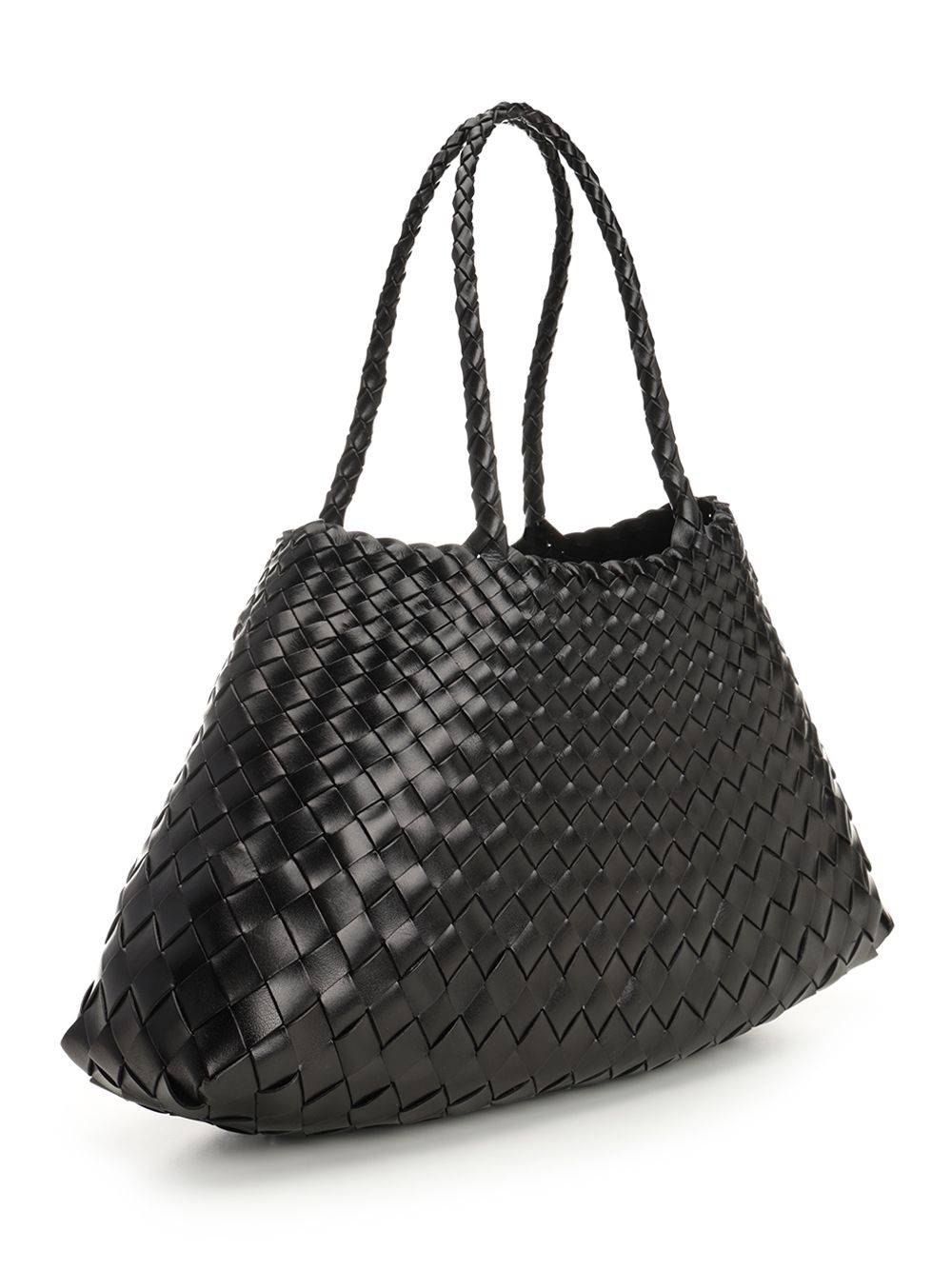 Dragon Diffusion Santa Croce Big Woven Leather Tote Bag Shoulder Bags - Black | 9d27b6aeeff4a8f1eb2d5aee81de6f80c3788129