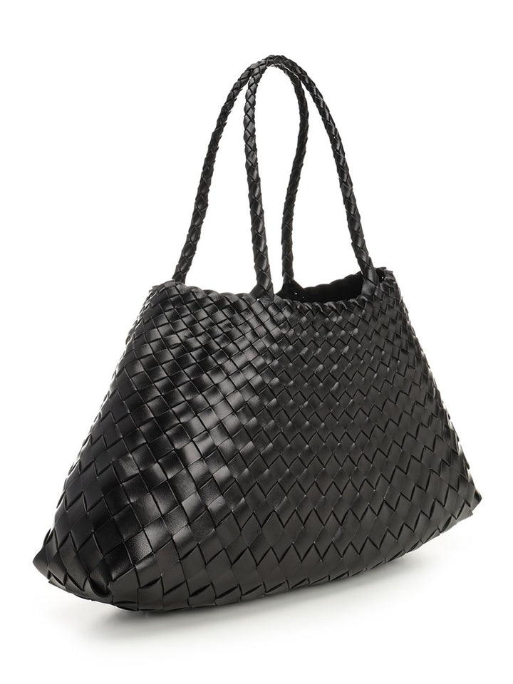 Dragon Diffusion Santa Croce Big Woven Leather Tote Bag Shoulder Bags - Black | 9d27b6aeeff4a8f1eb2d5aee81de6f80c3788129