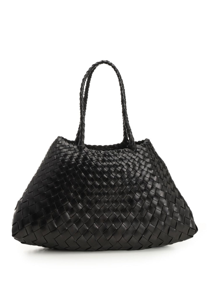 Dragon Diffusion Santa Croce Big Woven Leather Tote Bag Shoulder Bags - Black | a373487f0a934b7bbbb0d474ca51df7b06bd3a93