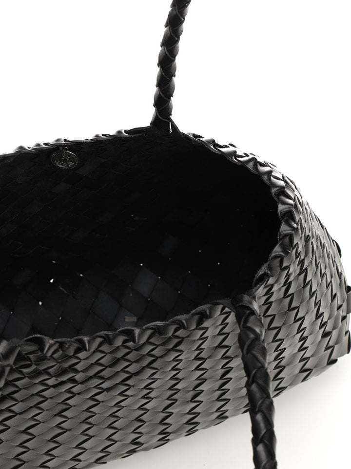 Dragon Diffusion Santa Croce Big Woven Leather Tote Bag Shoulder Bags - Black | 20d35b1b608ccccd871a20dbf7a84664a4cdd84b