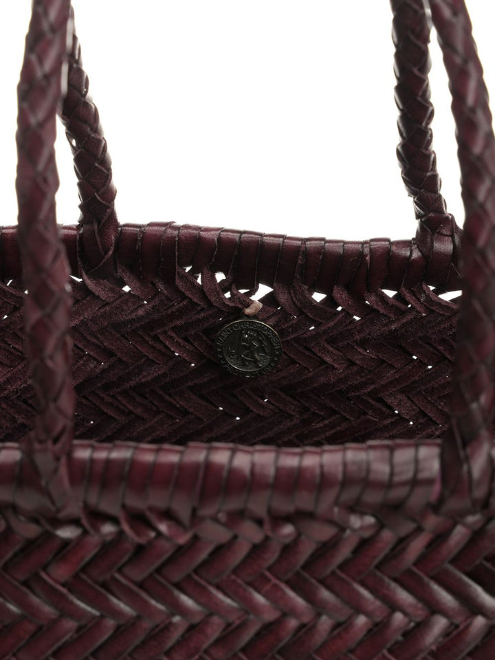 Dragon Diffusion Woven Leather Basket Small Handbags - Bordeaux | 769149bf812b7a92e8d361c7ea5fb3dbcf949ba1