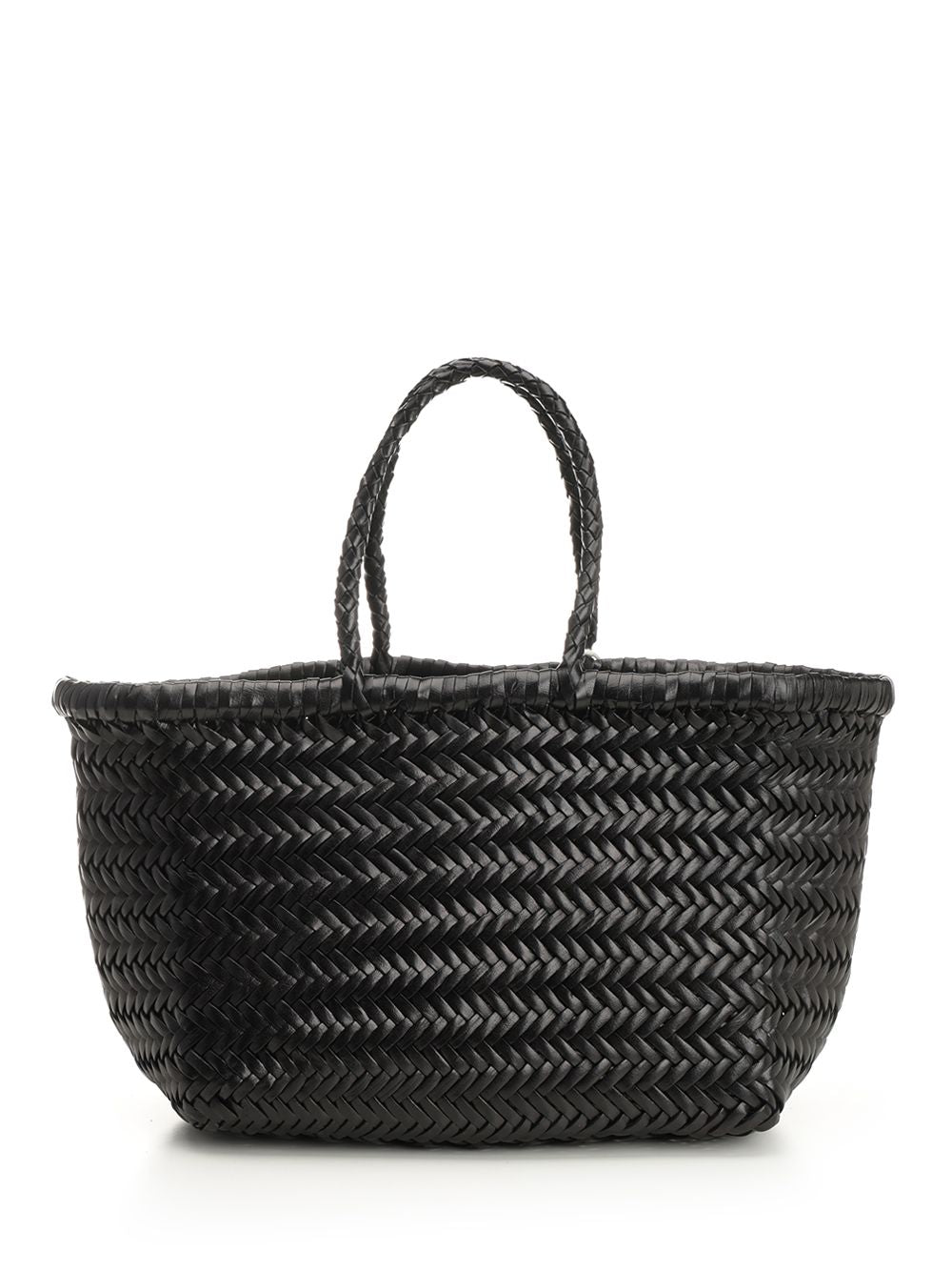 Dragon Diffusion Woven Leather Basket Small Handbags - Black | 0279da6dfe380c8b453bfdac1fa9a7586354335c