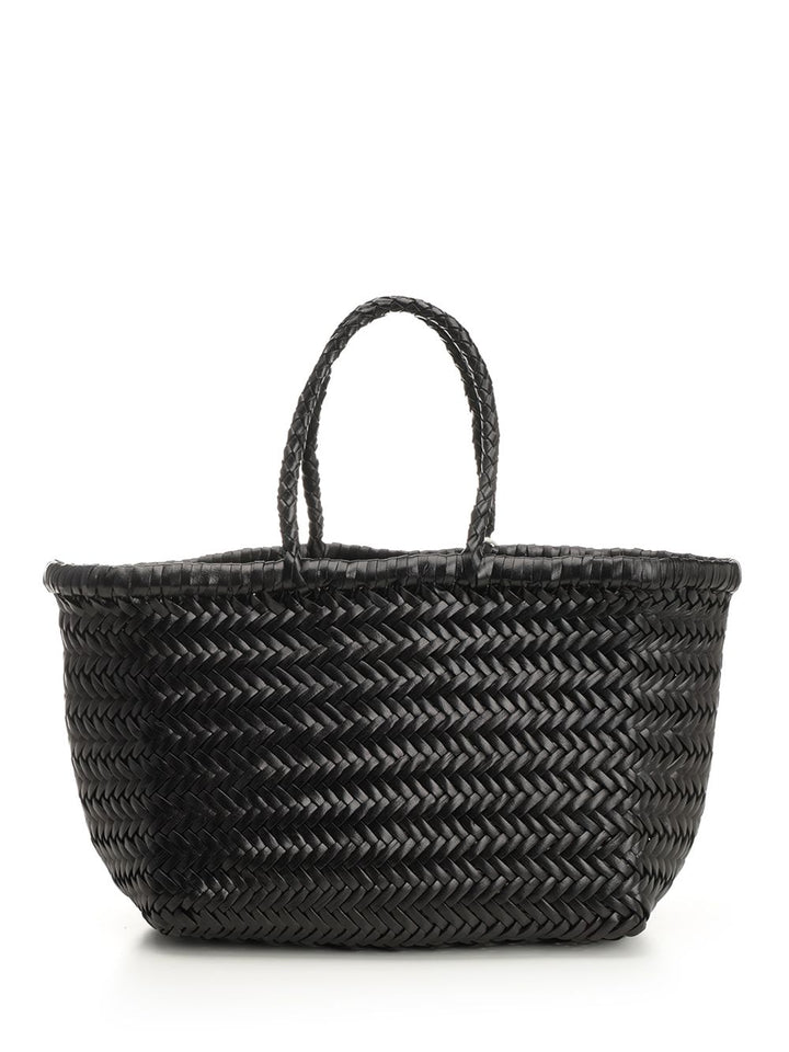 Dragon Diffusion Woven Leather Basket Small Handbags - Black | 0279da6dfe380c8b453bfdac1fa9a7586354335c