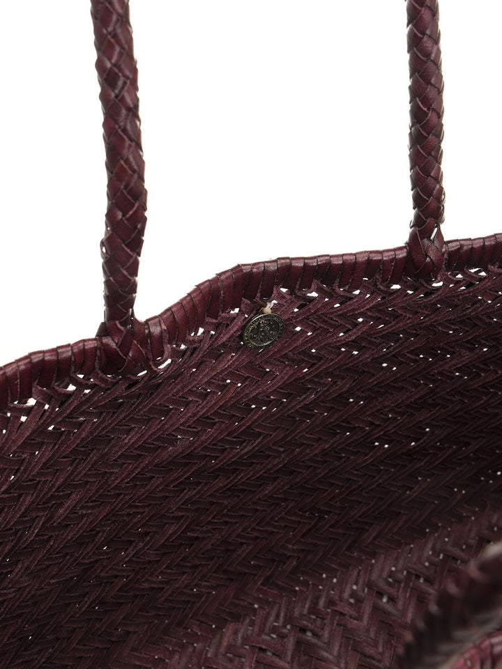 Dragon Diffusion Large  Woven Leather Basket Handbags - Bordeaux | a7a8650b39fc4279cb25a6775e44304d5927f1b5