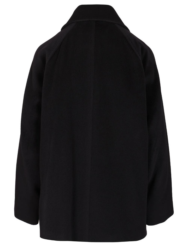 Max Mara Studio Double-Breasted Wool Pea Coat Coats - Blue | f0dff58f0cc7fe0a5848749ba24d9f06eb4d3e05