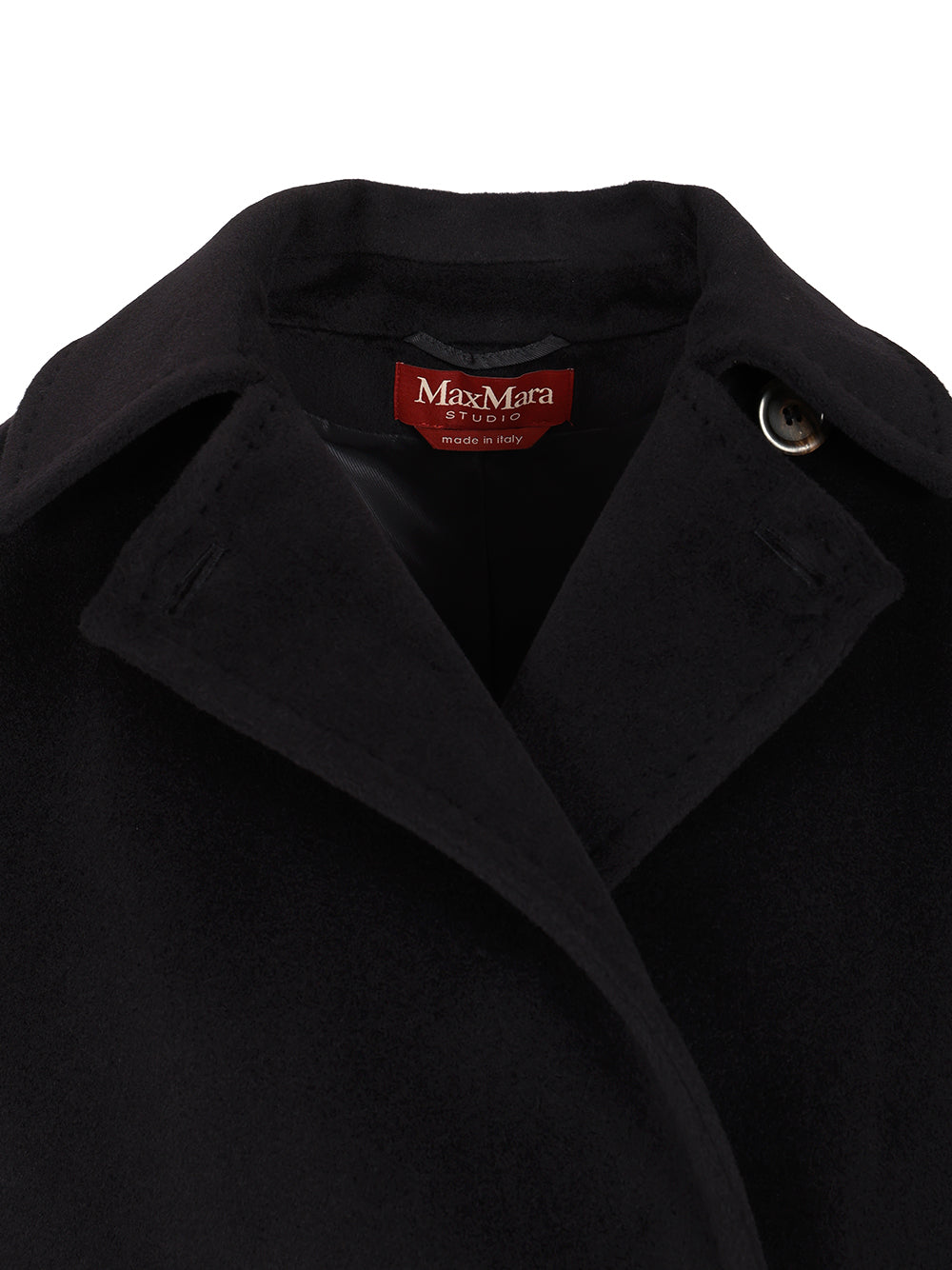 Max Mara Studio Double-Breasted Wool Pea Coat Coats - Blue | 186d9f6c35f698b61d497d8879aed86ec63364f0