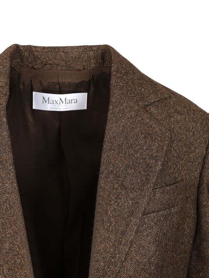 Max Mara Wool Tweed Jacket Jackets - Brown | 0f7dbf5c40bd4fa788fe5eb0ab36346e77428272