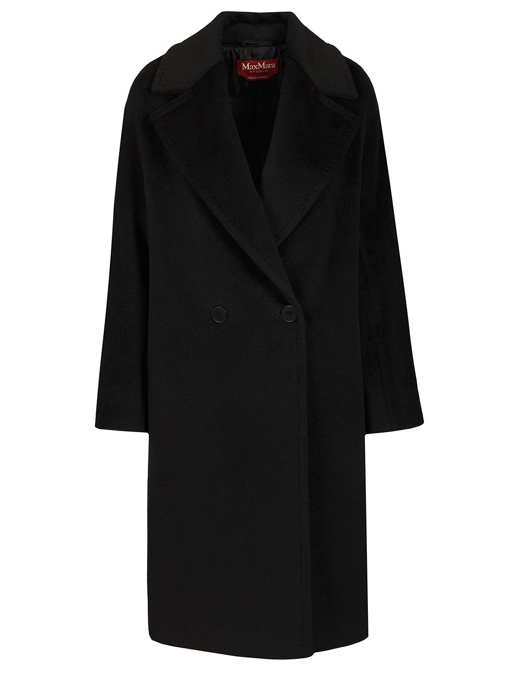 Max Mara Studio Double-Breasted Coat Coats - Black | c920c7e1a39a7254f48f45d4f27b26353262762e