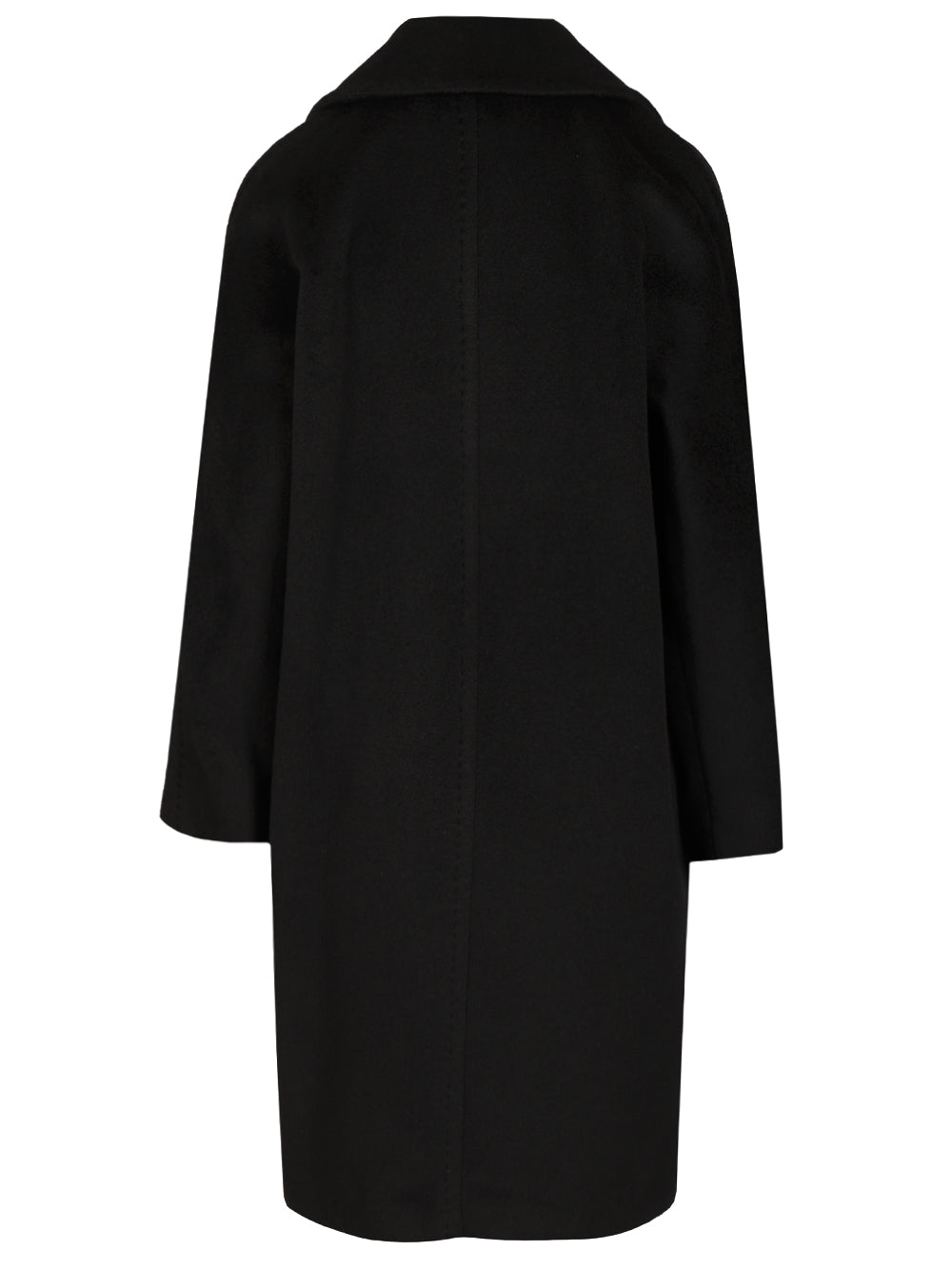 Max Mara Studio Double-Breasted Coat Coats - Black | 0db3f8eccc7f7038321f17acde2e06f57e2f9aee