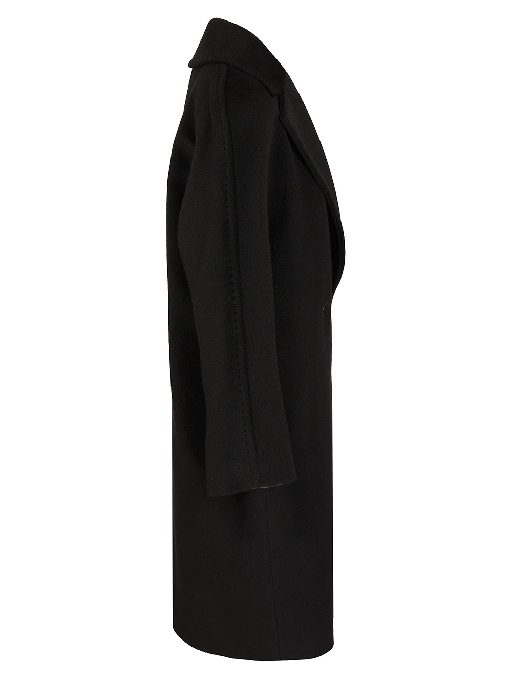 Max Mara Studio Double-Breasted Coat Coats - Black | a2301b4032ae20fc2142d82530e7c44937b9de61