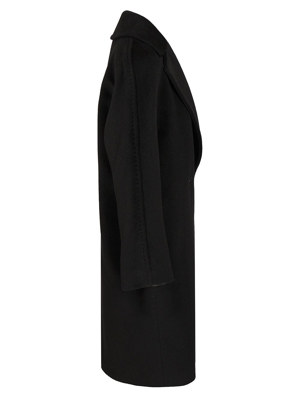 Max Mara Studio Double-Breasted Coat Coats - Black | 705f8af35d1876599b3533d969ad43576c91d4c3