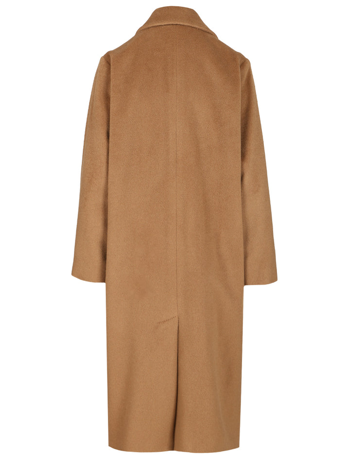 Weekend Max Mara Double-Breasted Wool And Alpaca Coat Knitwear - Brown | 03d0f2def6987da7a56a5f65411afafdd851e099