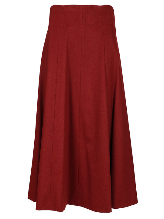 Flared Skirt Skirts Red