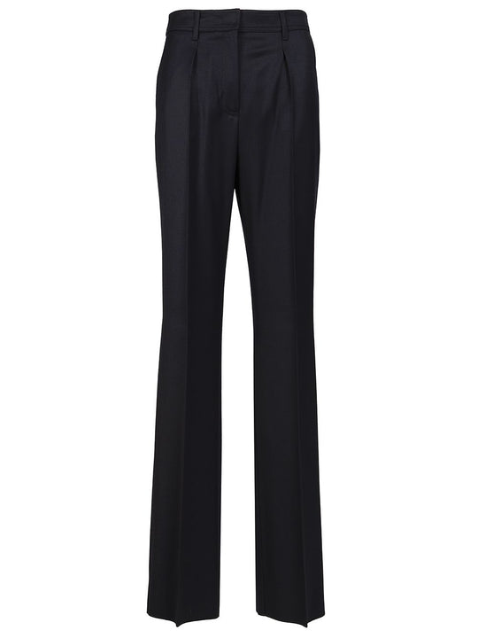 Wool Gabardine Trousers Blue