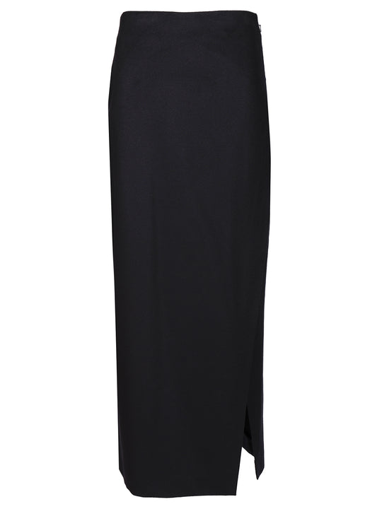 Wool Wrap Skirt Skirts Blue