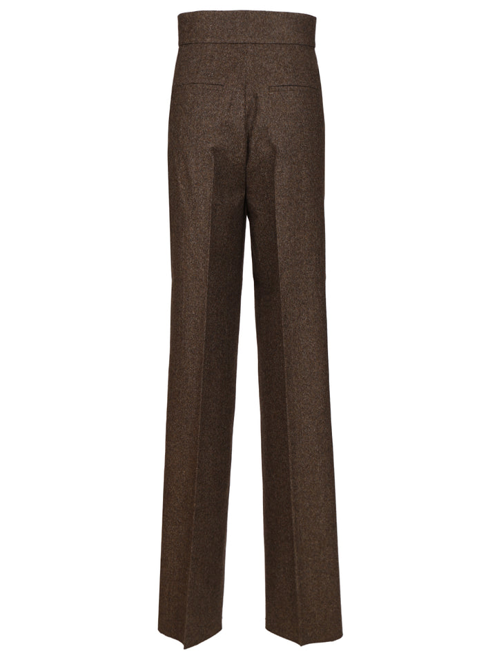 Max Mara Wide Leg Trousers - Brown | 110e1de9f5fbab010d16a4df7f6f8ccbb29cf2a9