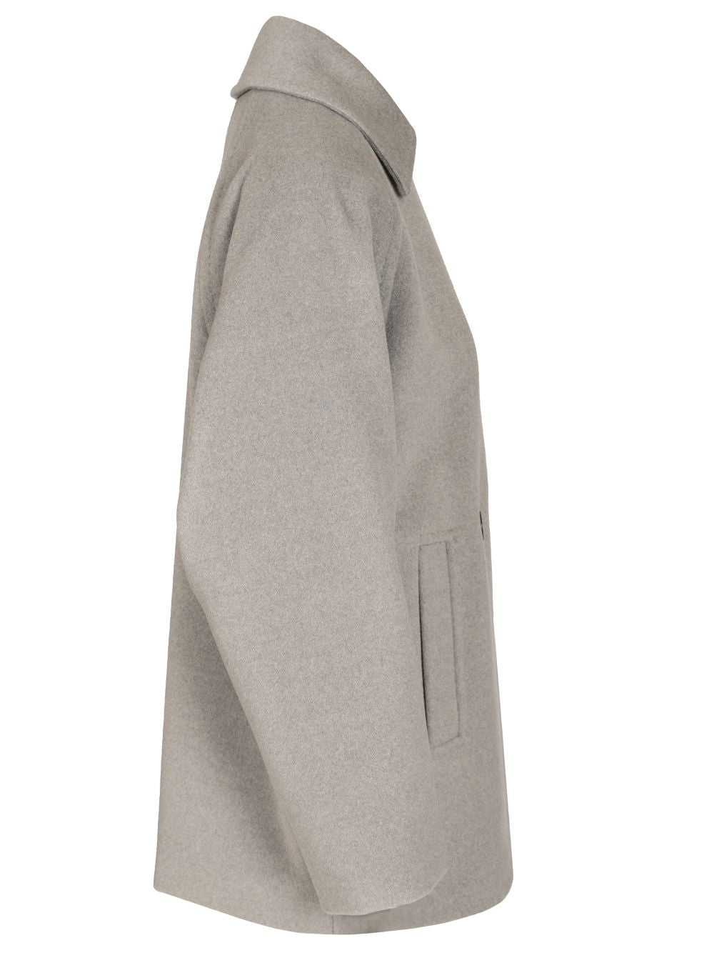 Max Mara Studio Double-Breasted Wool Pea Coat Coats - Grey | bcdca883621cc60712969bb1763dc112acc5aeff