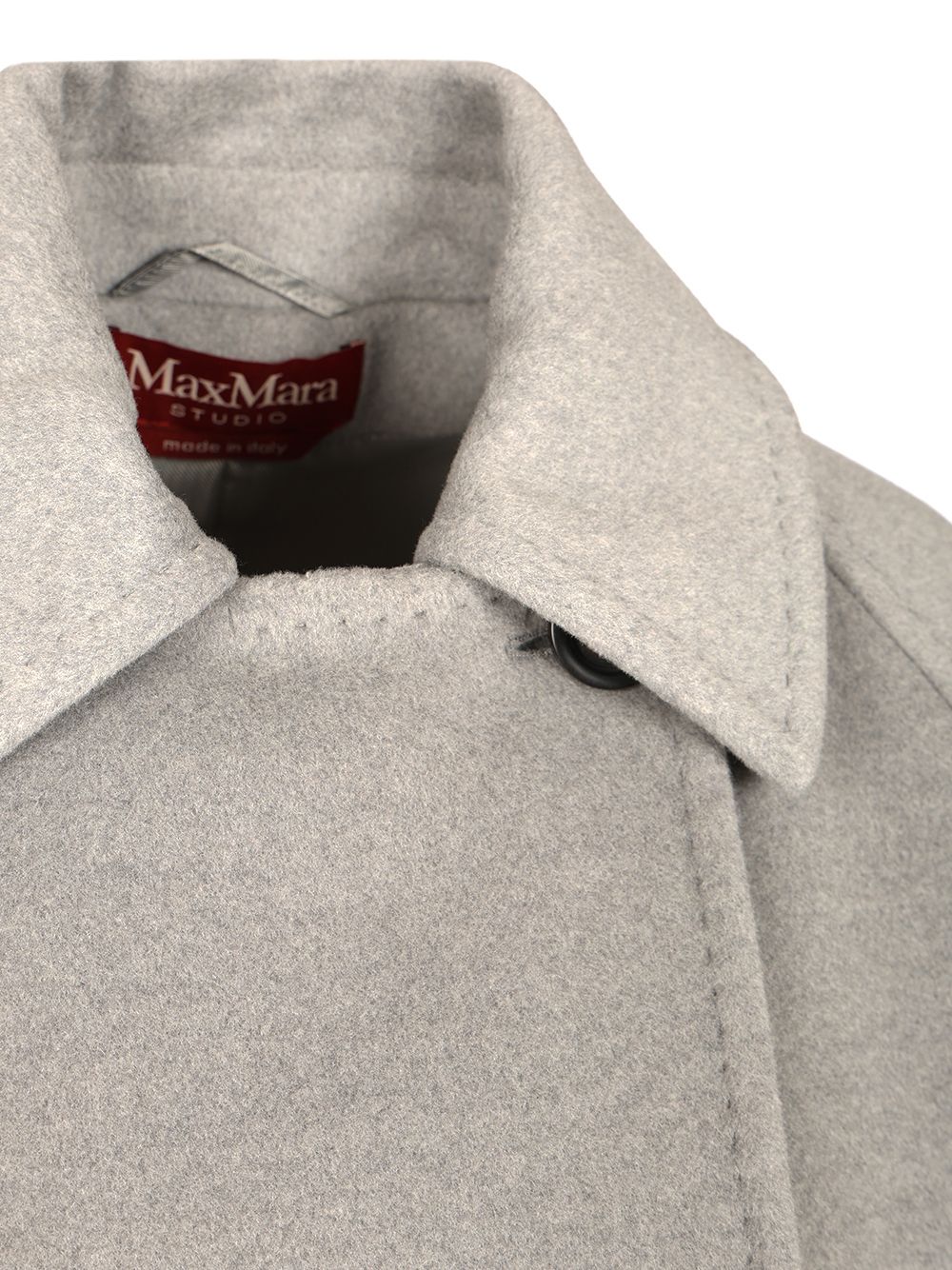 Max Mara Studio Double-Breasted Wool Pea Coat Coats - Grey | f8effc00998810628540314f80fc68299be49111
