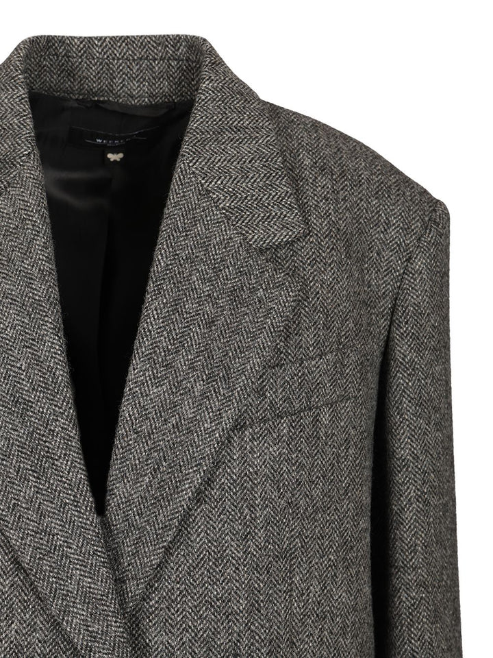 Weekend Max Mara Oversized Wool Blazer Jackets - Grey | 9d9831381c85d9e905bc562935f04122944926fc